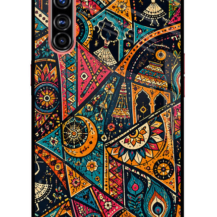 Folk Print Realme X50 Pro Glass Case