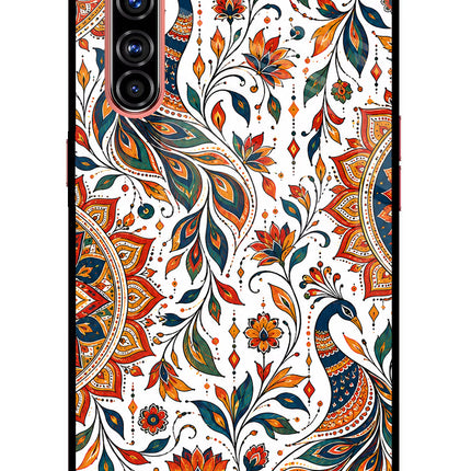 White Mayura Realme X50 Pro Glass Case