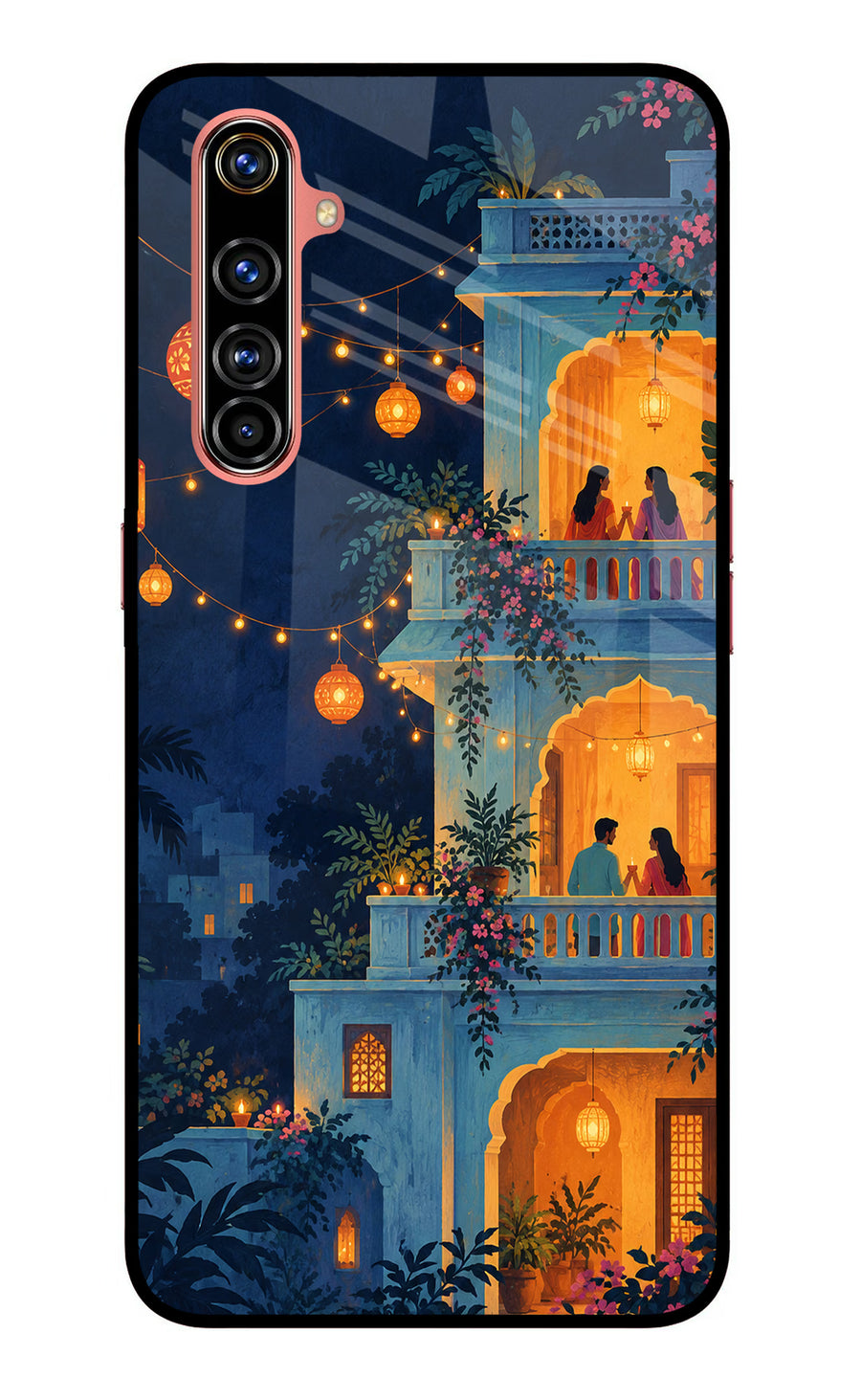 Balcony Glow Realme X50 Pro Back Cover, Glass case