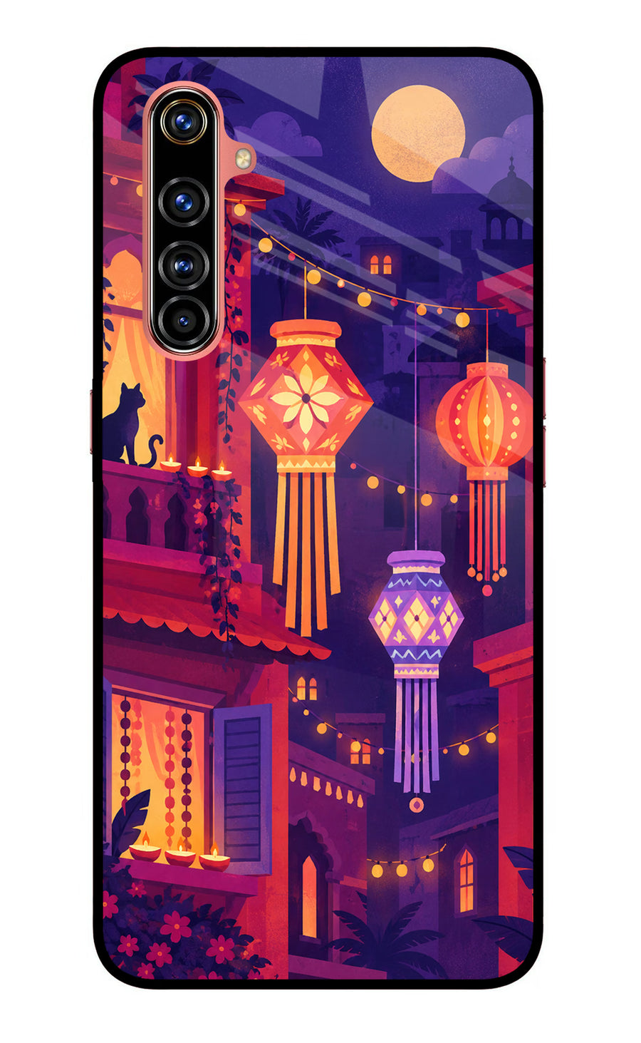 Lantern Lane Realme X50 Pro Back Cover, Glass case