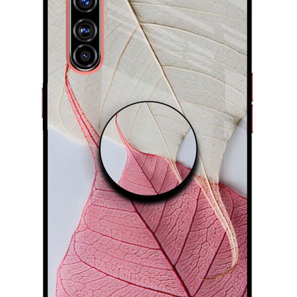 White Pink Leaf Realme X50 Pro Pop Case by Casekaro