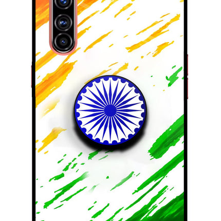 Indian Flag Ashoka Chakra Realme X50 Pro Glass Case
