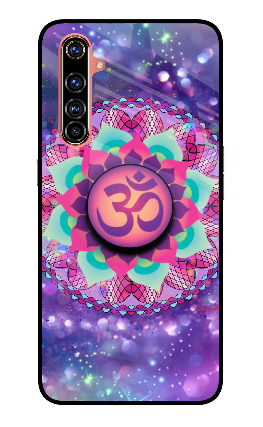 Om Purple Realme X50 Pro Pop Case, Glass case