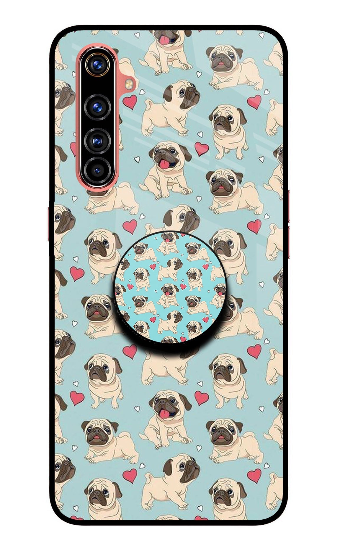 Pug Dog Realme X50 Pro Glass Case