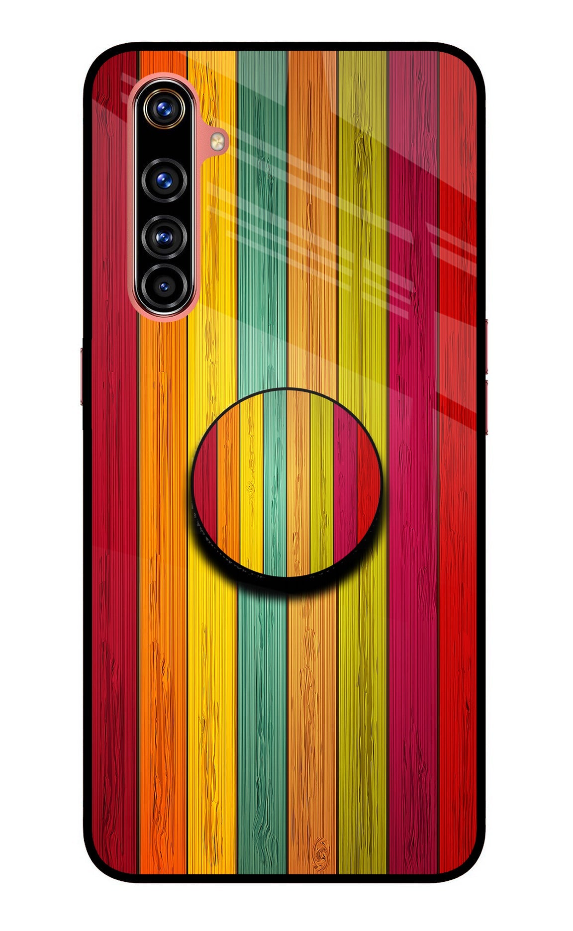 Multicolor Wooden Realme X50 Pro Pop Case