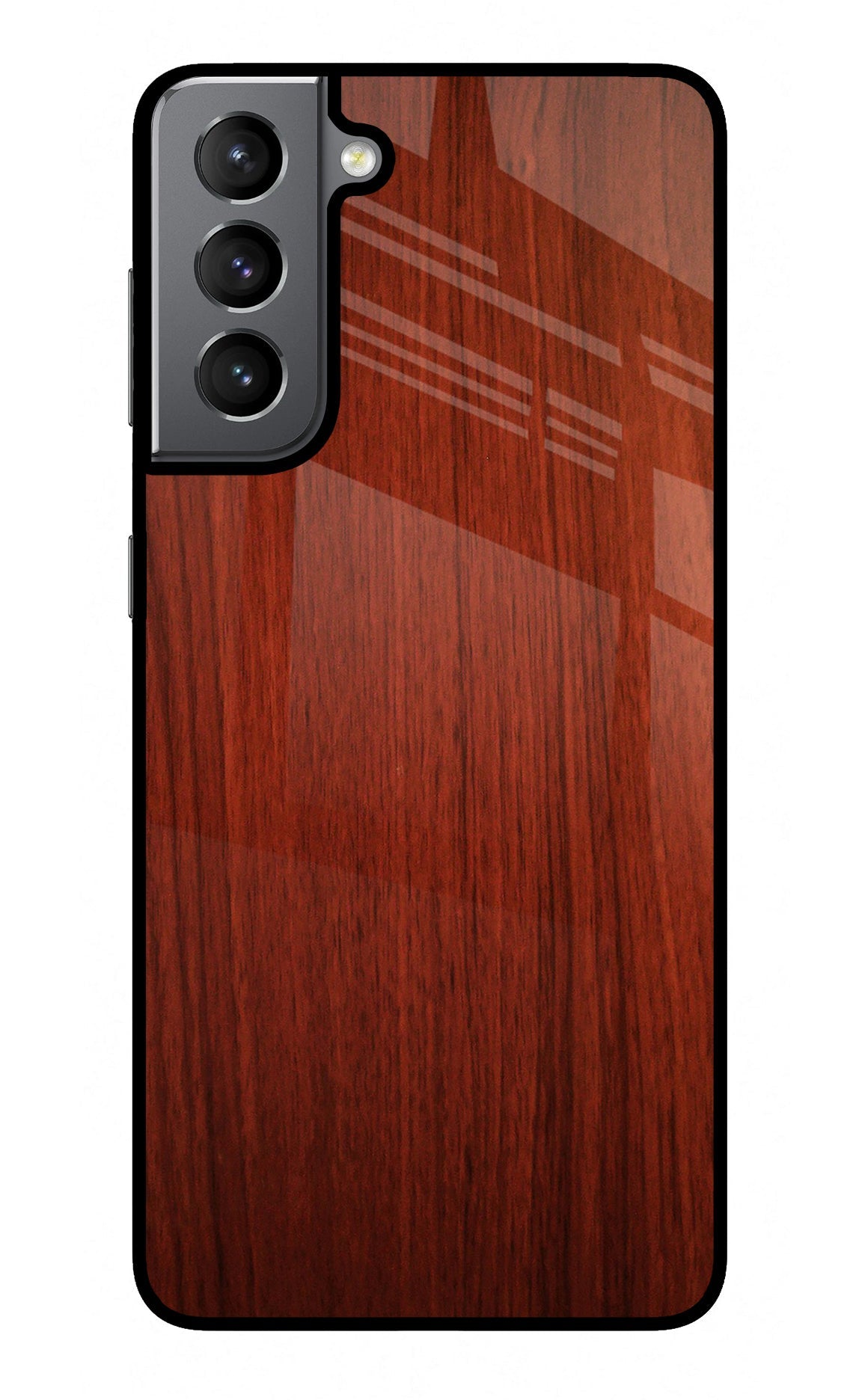 Wooden Plain Pattern Samsung S21 Glass Case