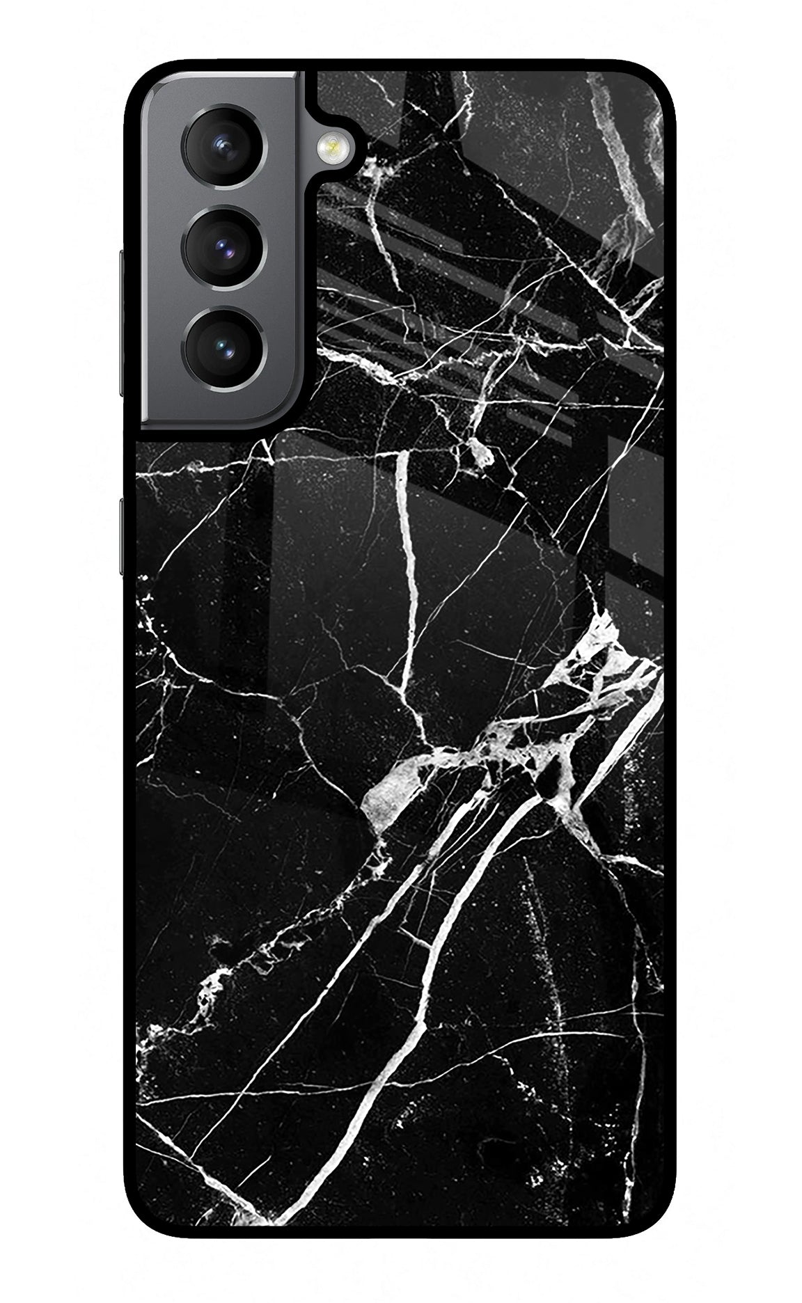 Black Marble Pattern Samsung S21 Back Cover