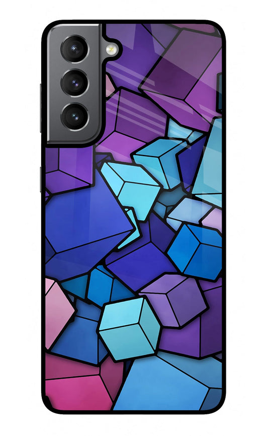 Cubic Abstract Samsung S21 Glass Case