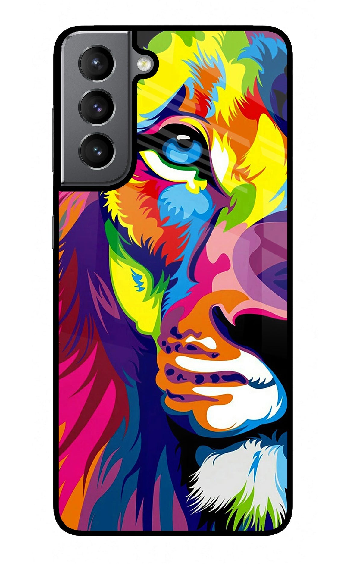 Lion Half Face Samsung S21 Back Cover