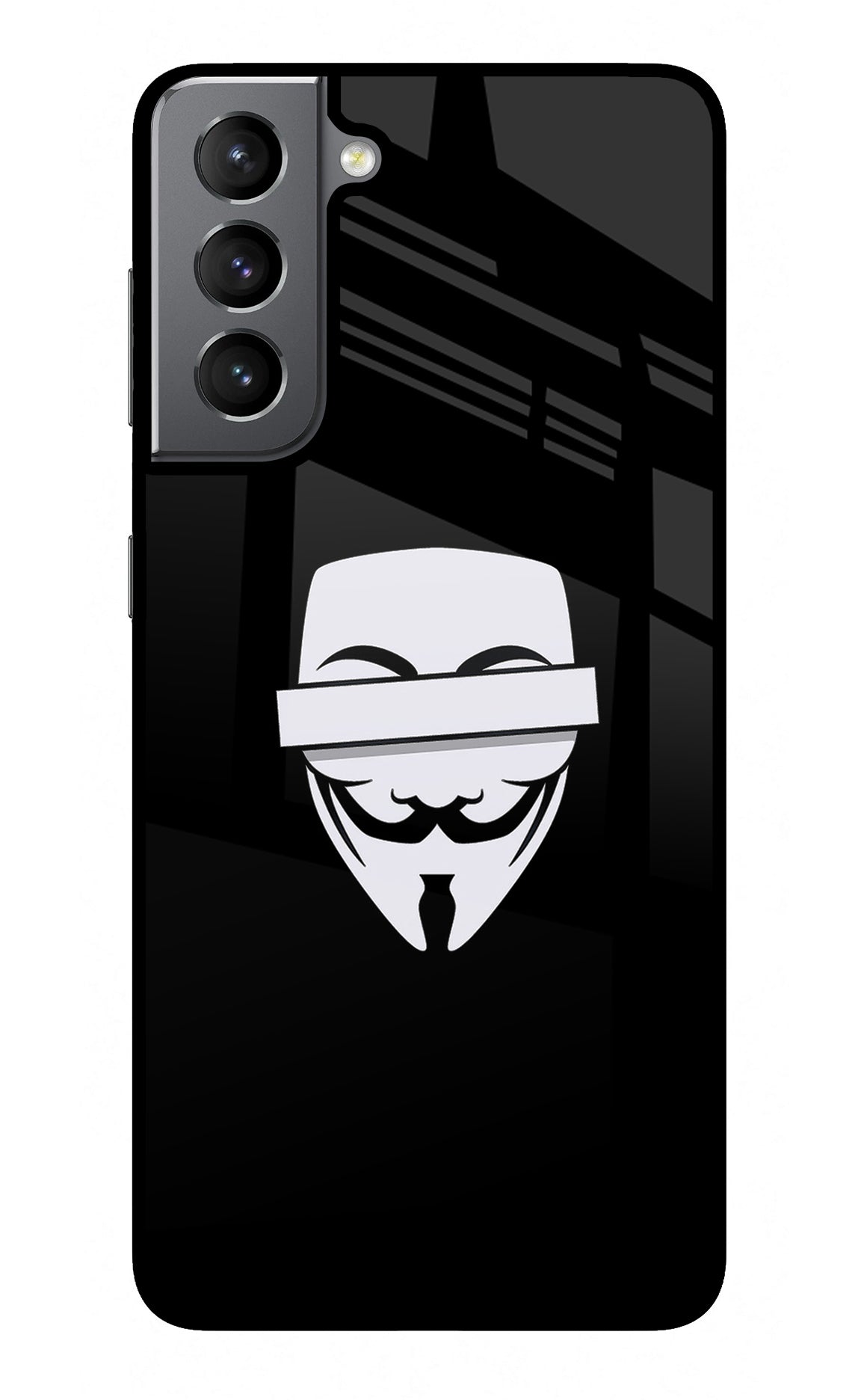 Anonymous Face Samsung S21 Glass Case