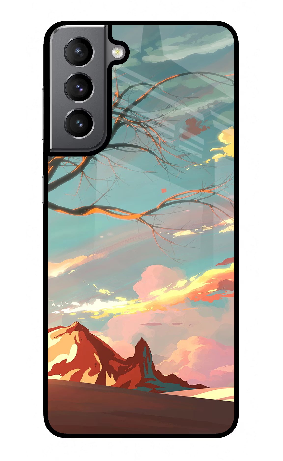 Scenery Samsung S21 Glass Case Back Cover by Casekaro