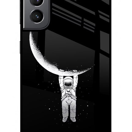 Moon Space Samsung S21 Glass Case Back Cover by Casekaro