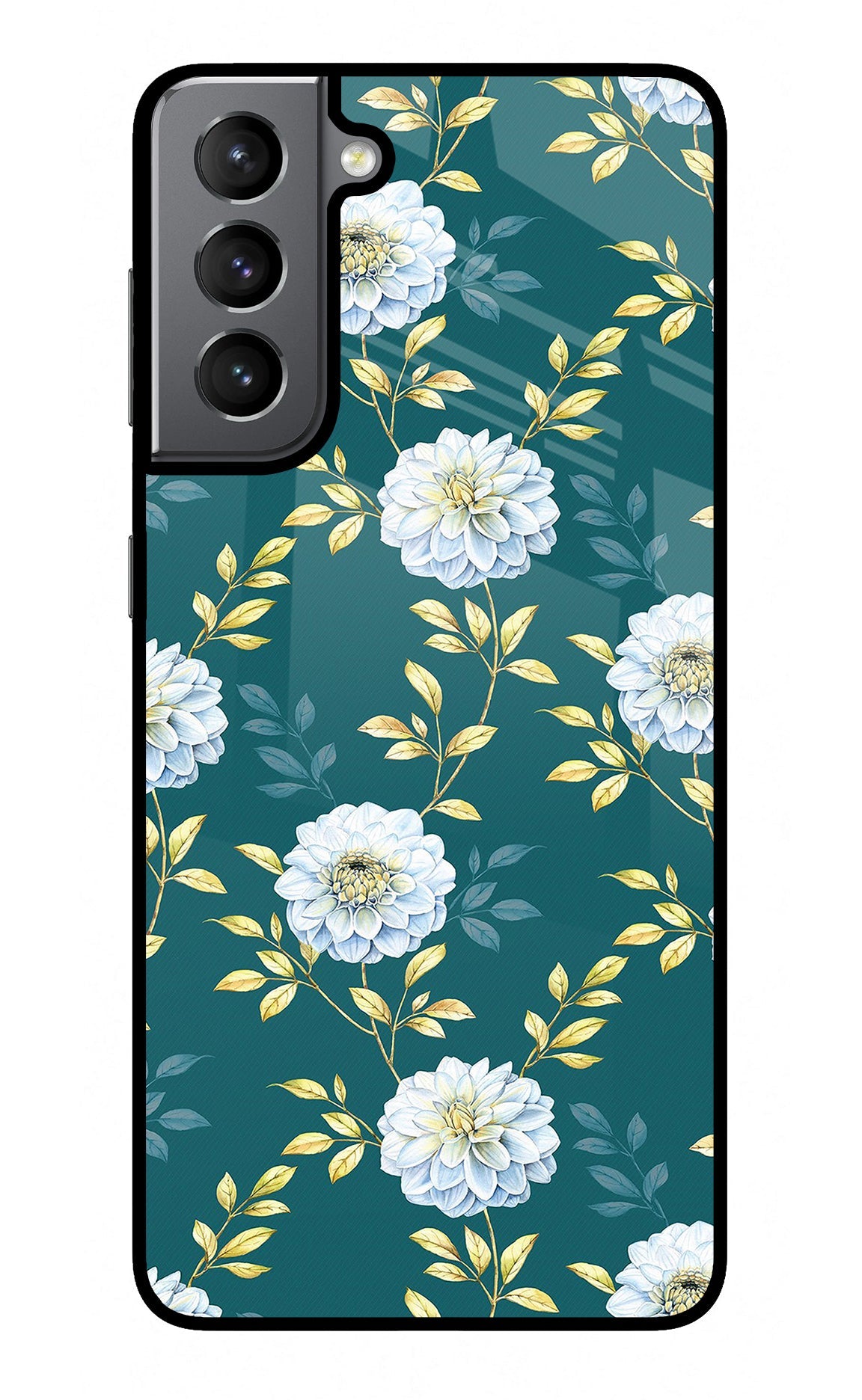 Flowers Samsung S21 Glass Case