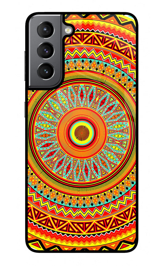 Mandala Pattern Samsung S21 Glass Case