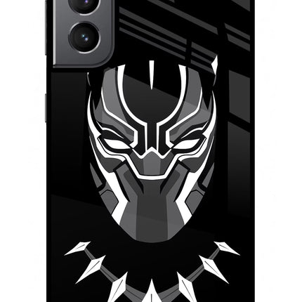 Black Panther Samsung S21 Glass Case Back Cover by Casekaro