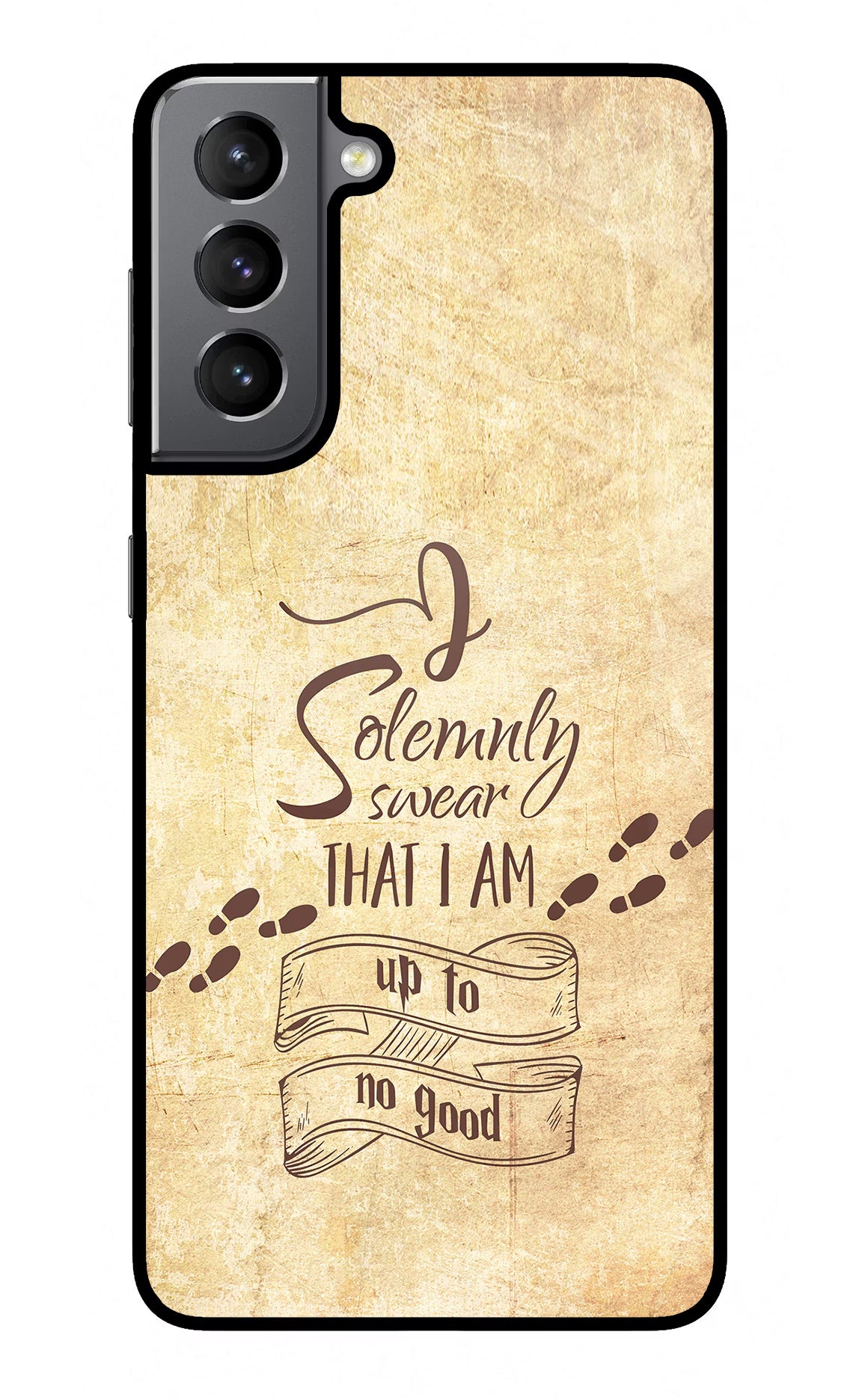I Solemnly swear that i up to no good Samsung S21 Glass Case Back Cover by Casekaro