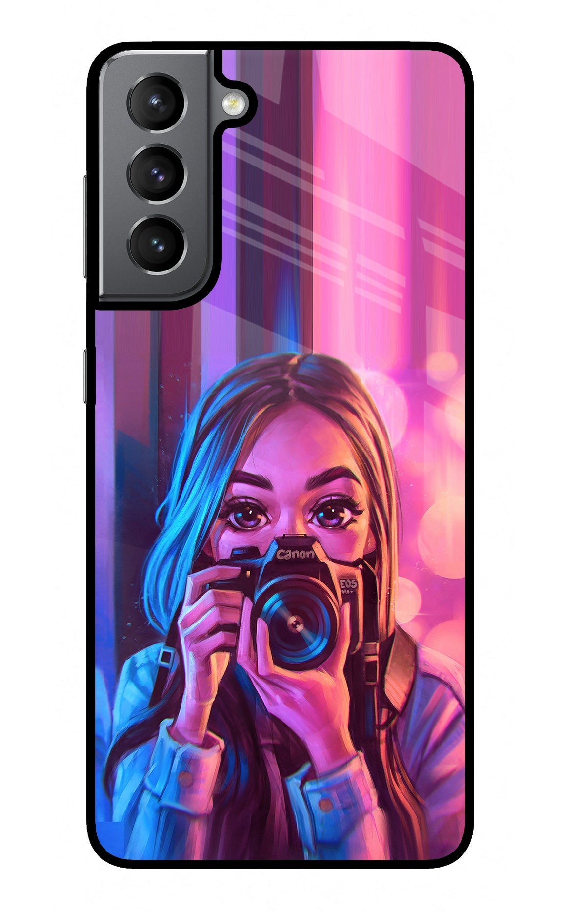 Girl Photographer Samsung S21 Back Cover