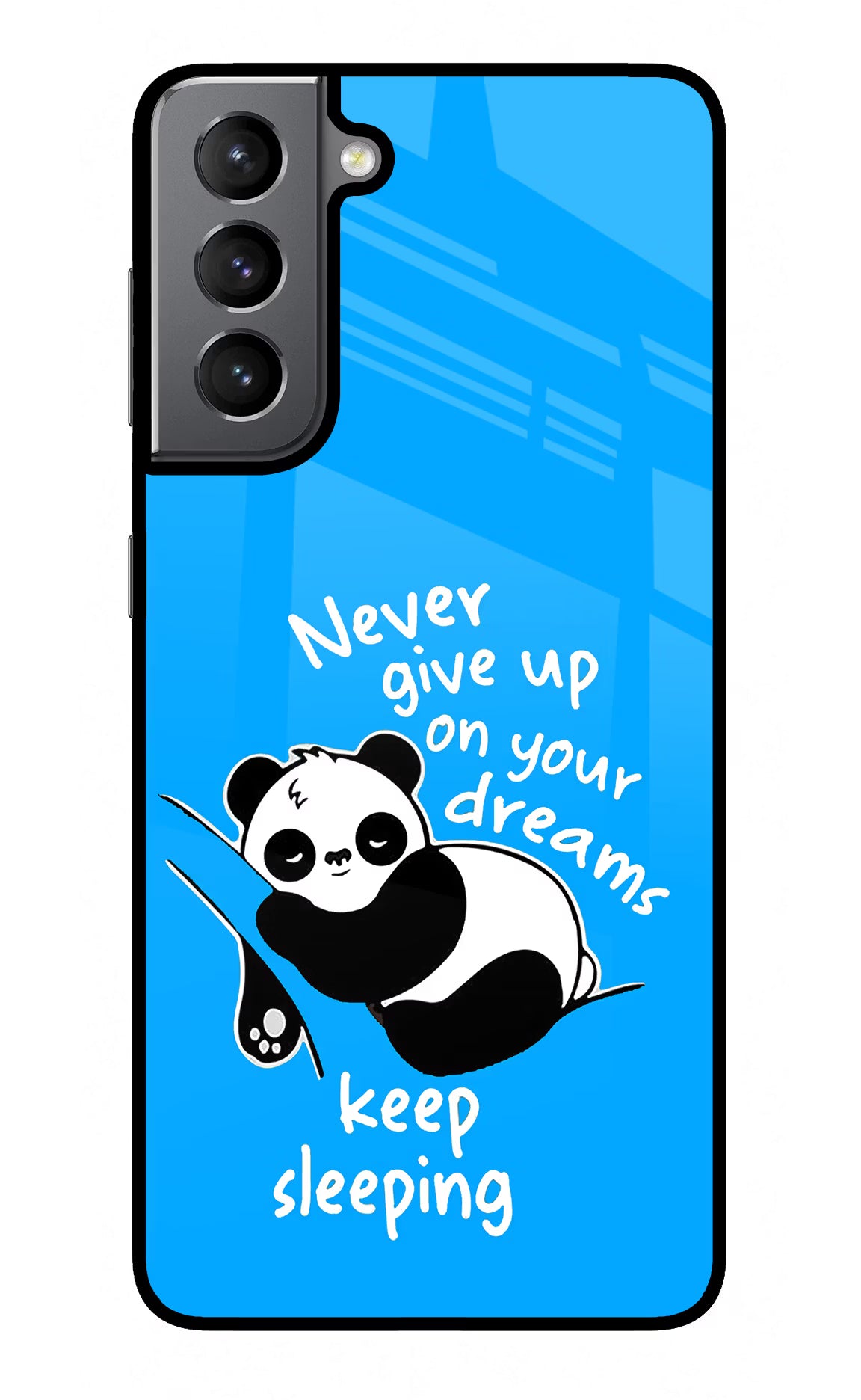 Keep Sleeping Samsung S21 Glass Case Back Cover by Casekaro