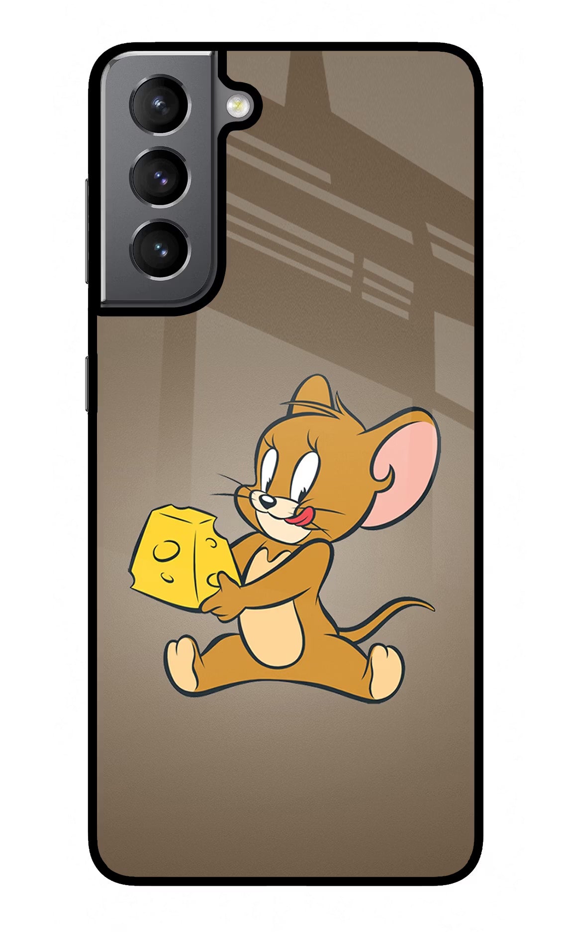Jerry Samsung S21 Glass Case Back Cover by Casekaro