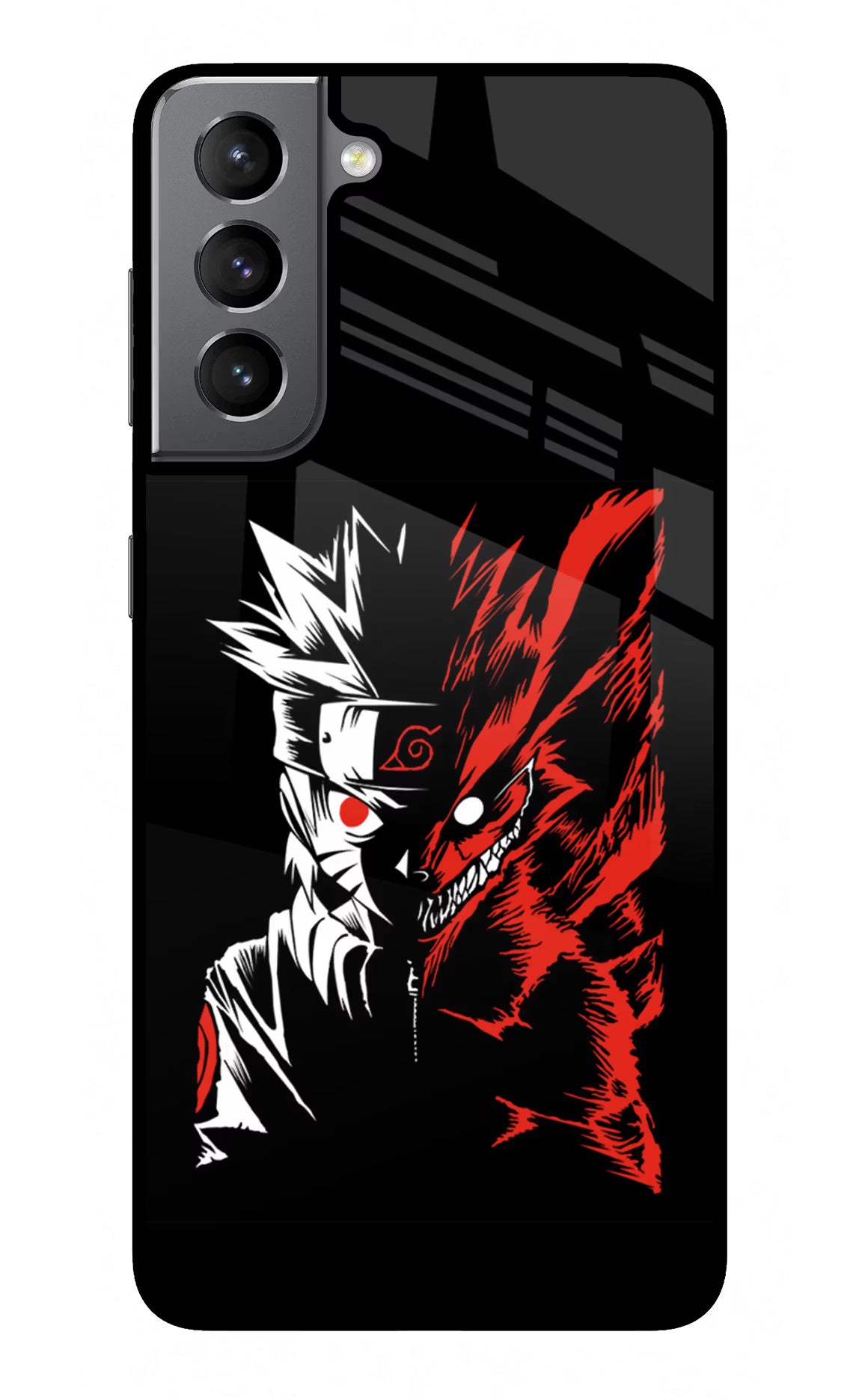 Naruto Two Face Samsung S21 Glass Case Back Cover by Casekaro