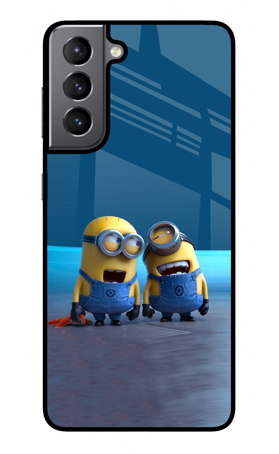 Minion Laughing Samsung S21 Glass Case