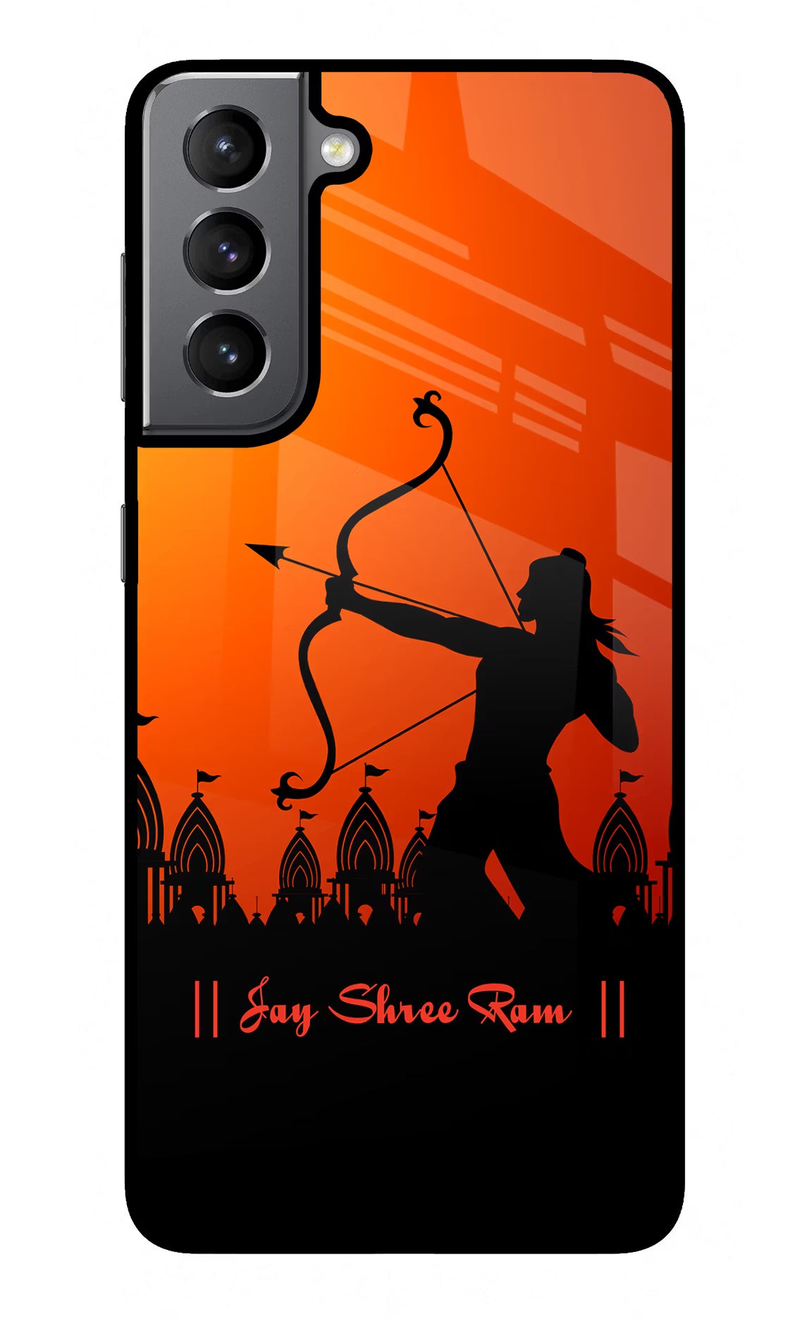 Lord Ram - 4 Samsung S21 Glass Case Back Cover by Casekaro