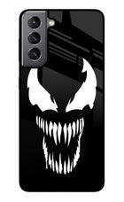 Venom Samsung S21 Glass Case Back Cover by Casekaro