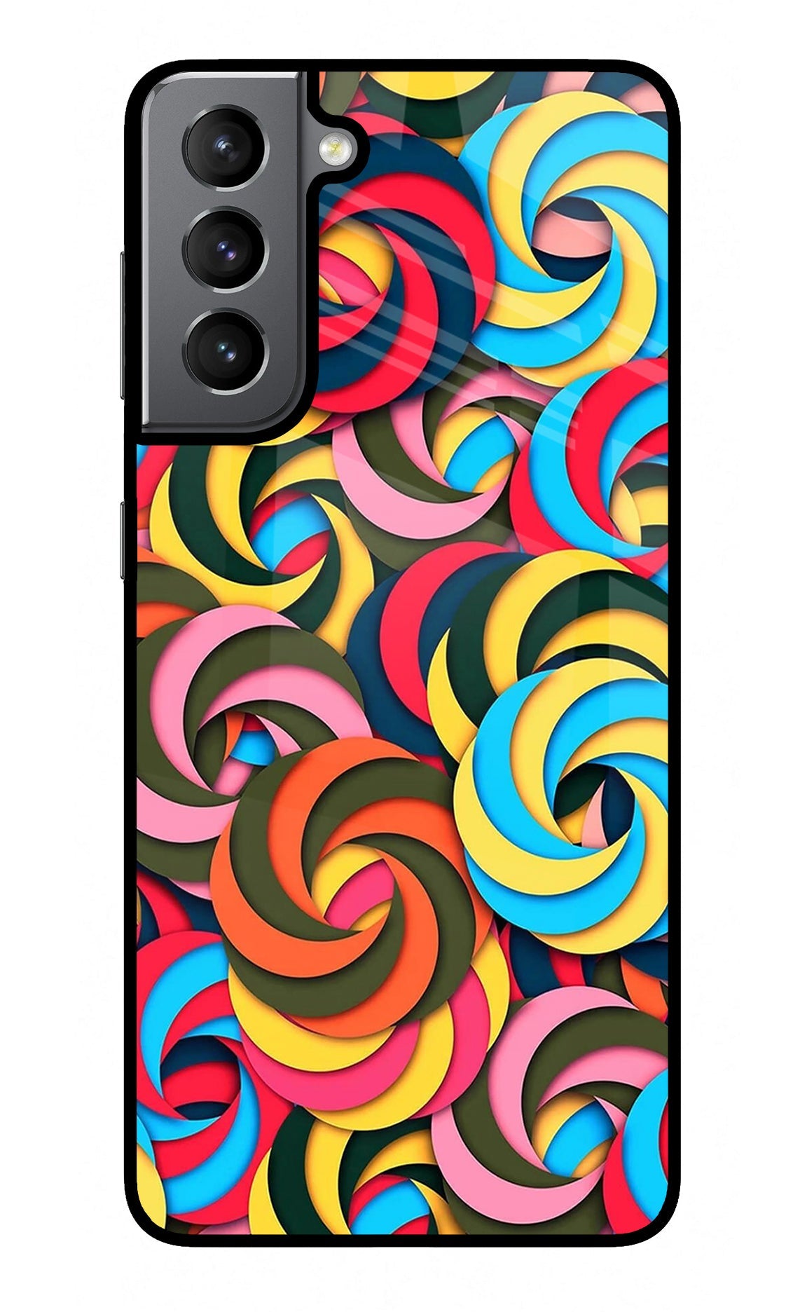 Spiral Pattern Samsung S21 Glass Case