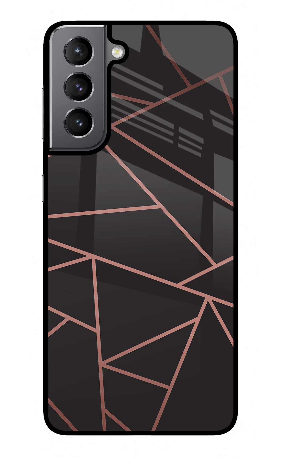Geometric Pattern Samsung S21 Glass Case Back Cover by Casekaro