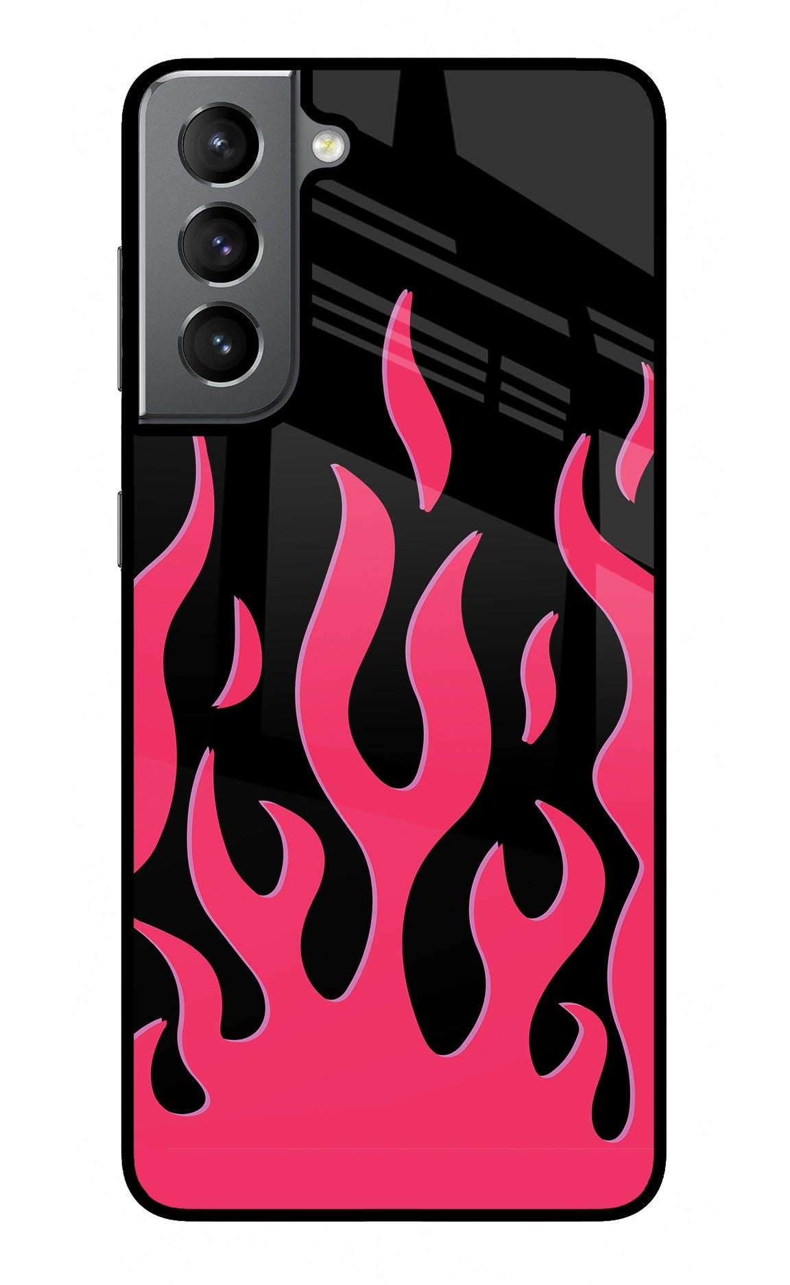 Fire Flames Samsung S21 Glass Case