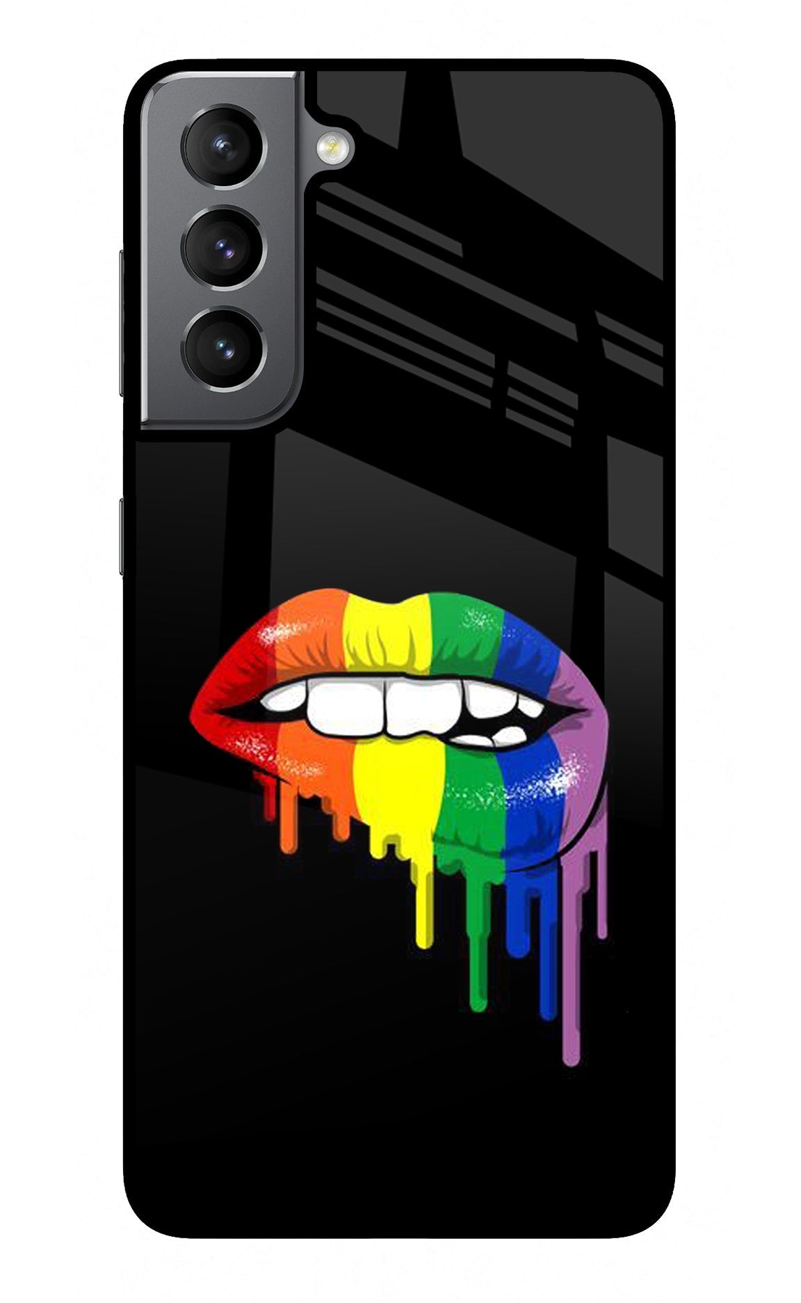 Lips Biting Samsung S21 Glass Case