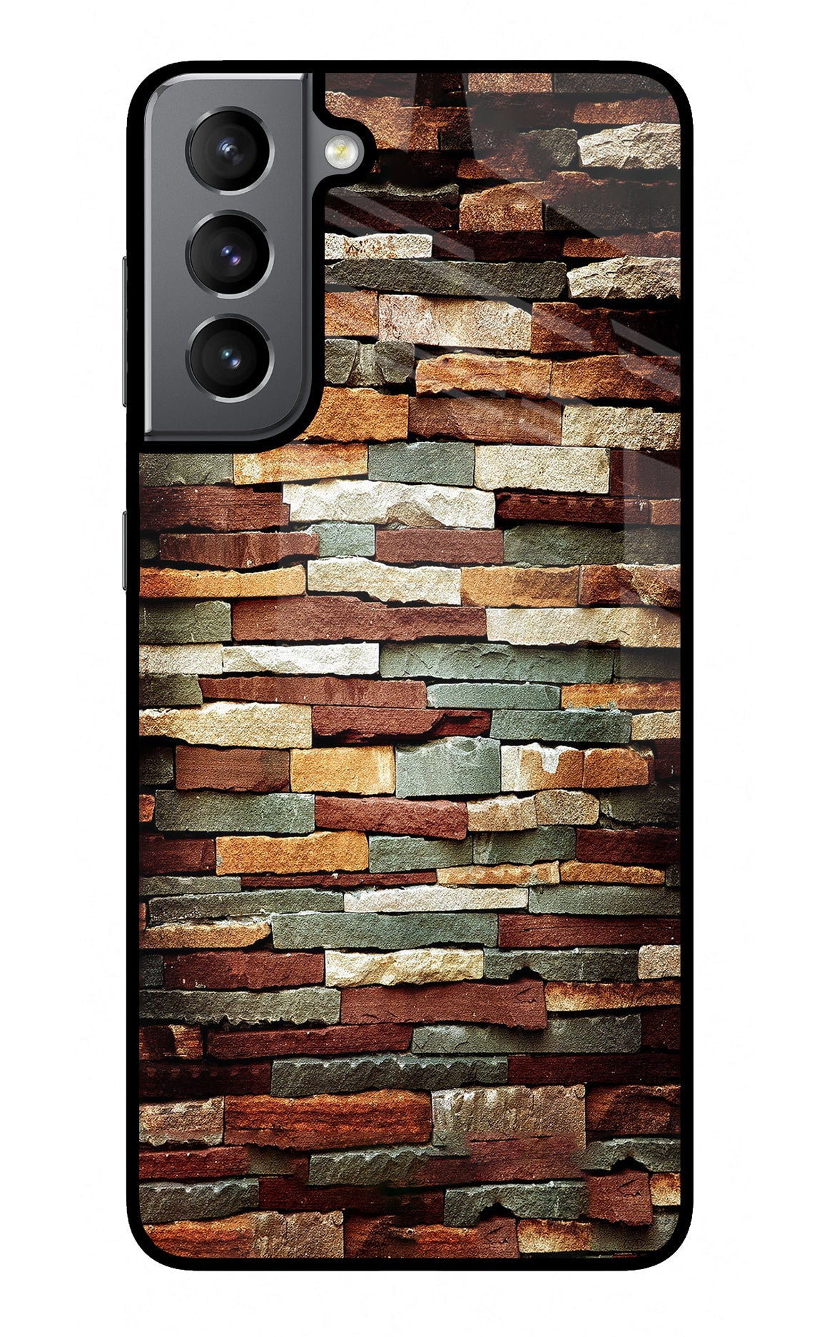 Bricks Pattern Samsung S21 Glass Case