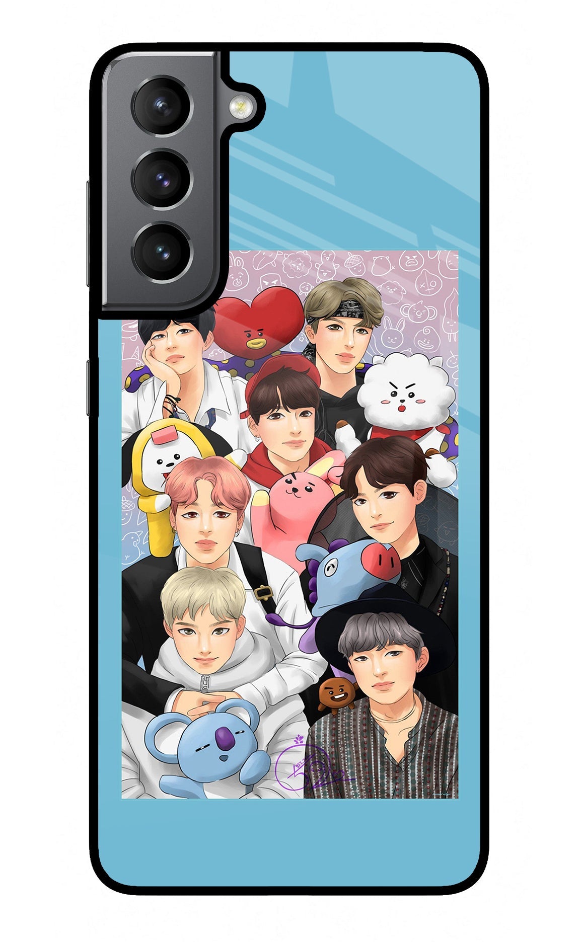 BTS with animals Samsung S21 Back Cover