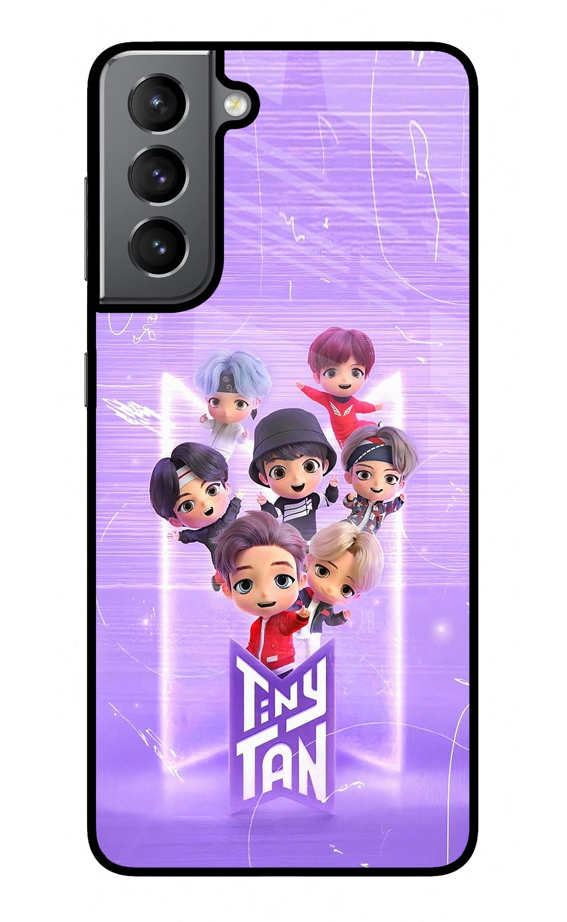 BTS Tiny Tan Samsung S21 Glass Case