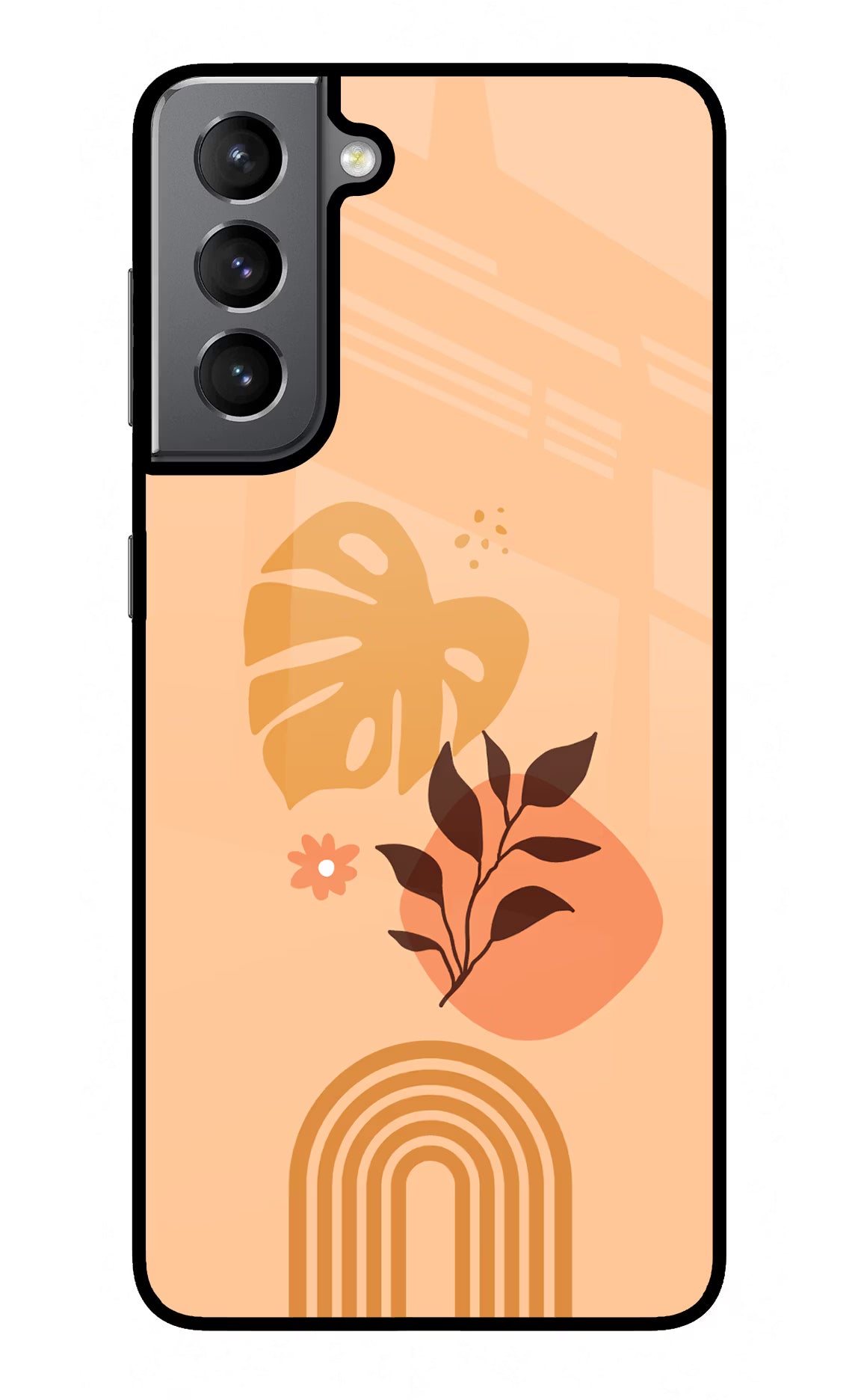 Bohemian Art Samsung S21 Glass Case Back Cover by Casekaro