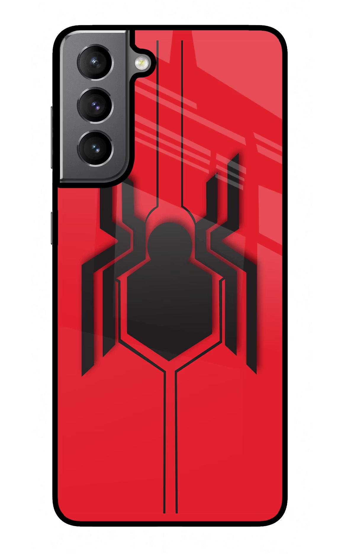 Spider Samsung S21 Glass Case Back Cover by Casekaro
