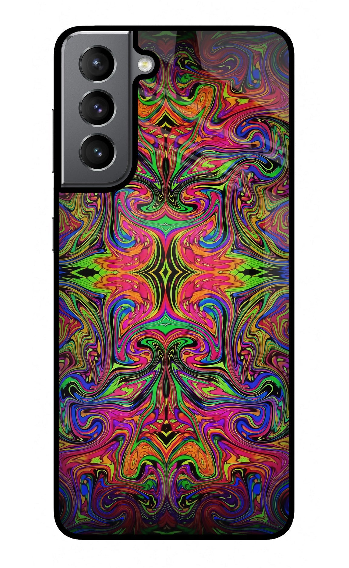 Psychedelic Art Samsung S21 Glass Case