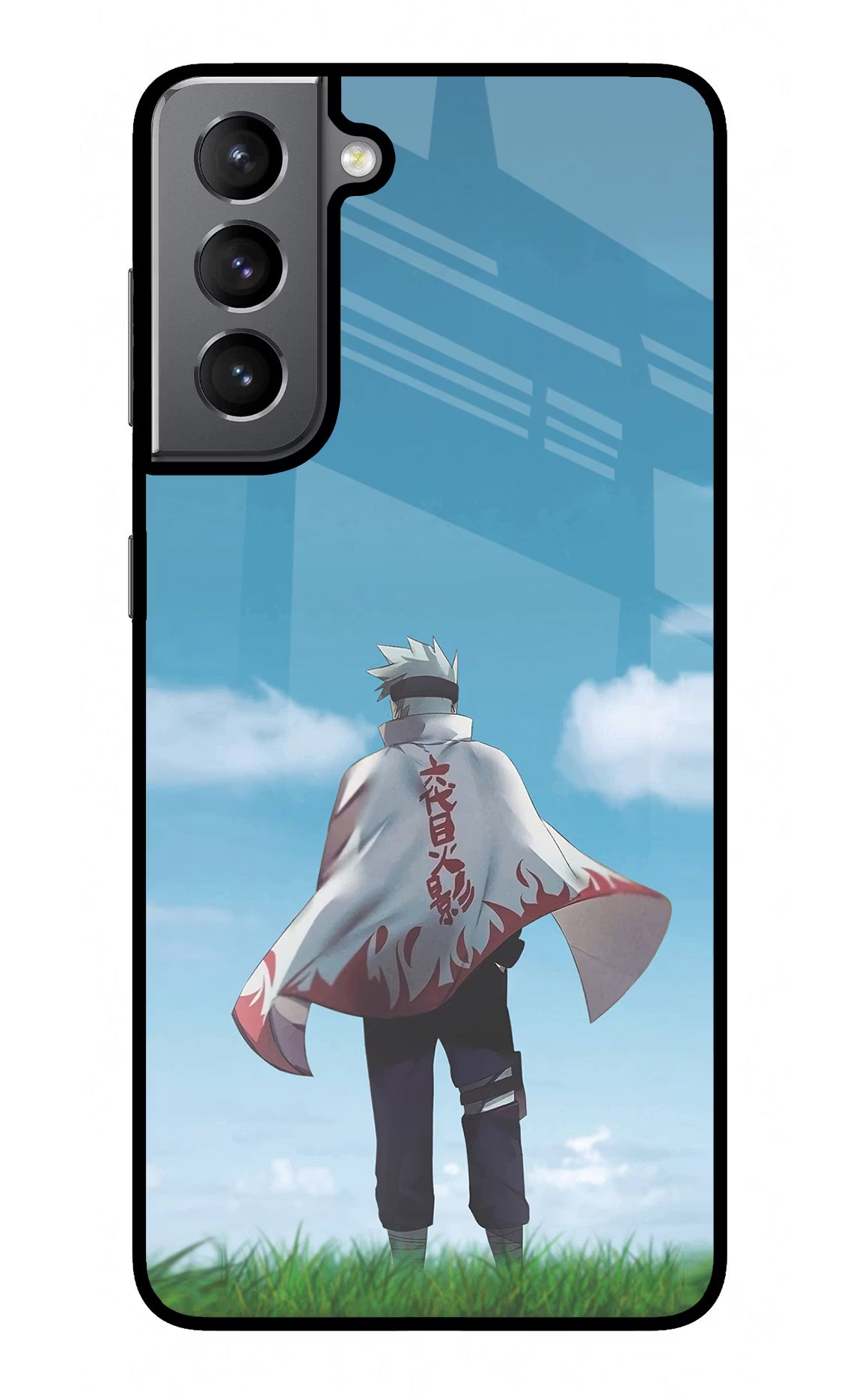 Kakashi Samsung S21 Glass Case Back Cover by Casekaro