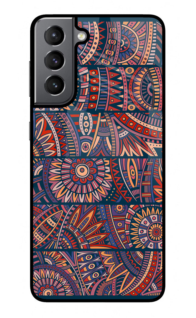 African Culture Design Samsung S21 Glass Case
