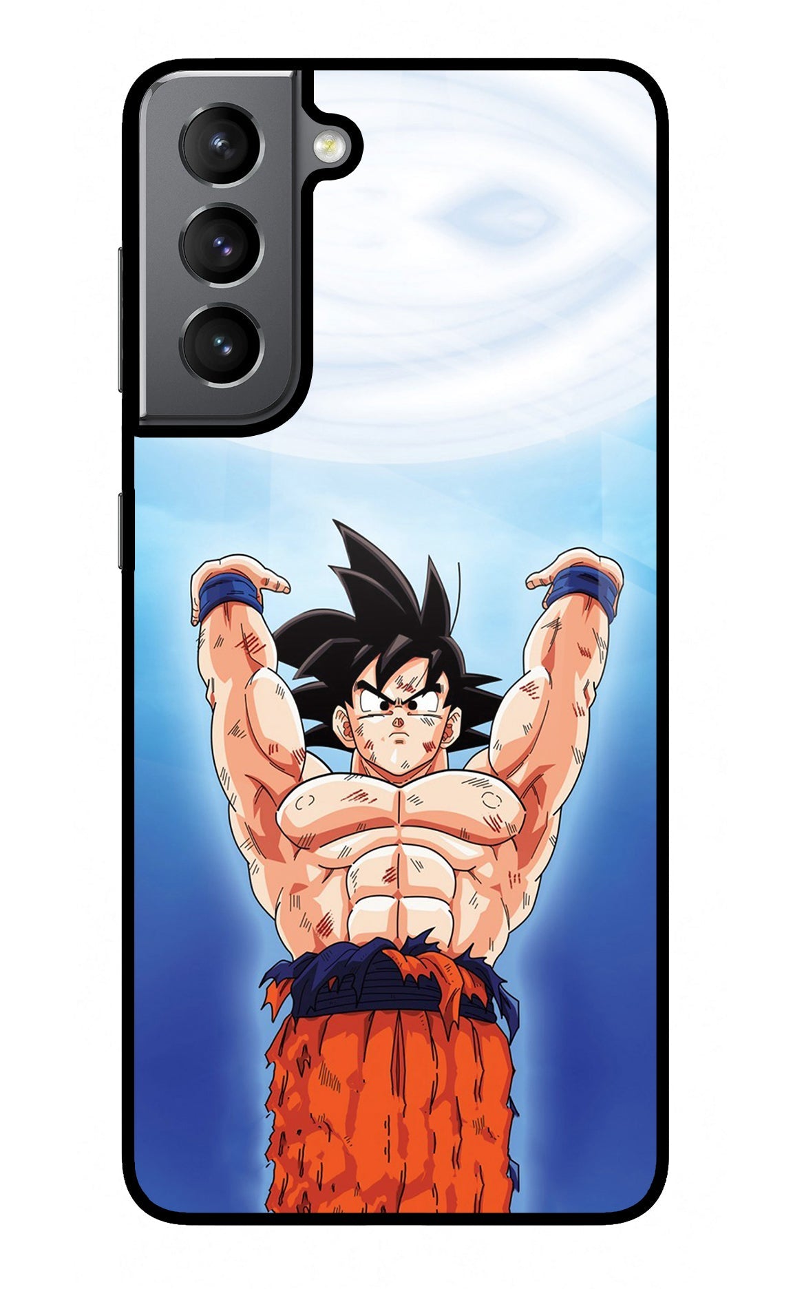 Goku Power Samsung S21 Glass Case