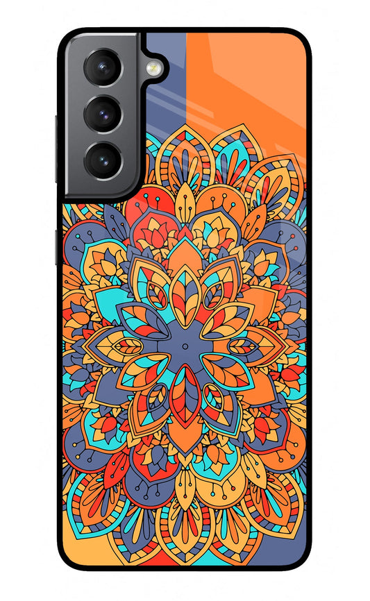 Color Mandala Samsung S21 Glass Case