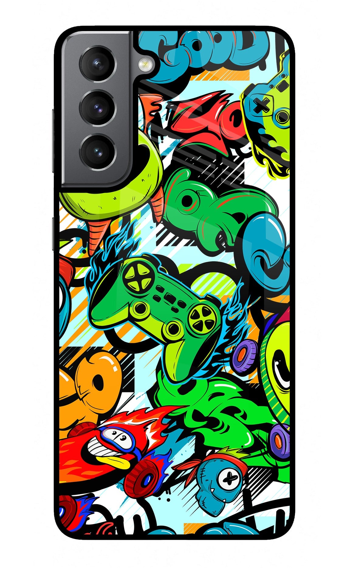 Game Doodle Samsung S21 Glass Case