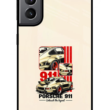 Classic Porsche 911 Samsung S21 Glass Case Back Cover by Casekaro