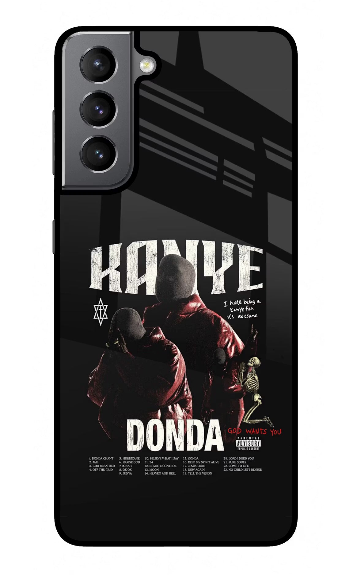 Donda Kanye West Samsung S21 Glass Case Back Cover by Casekaro