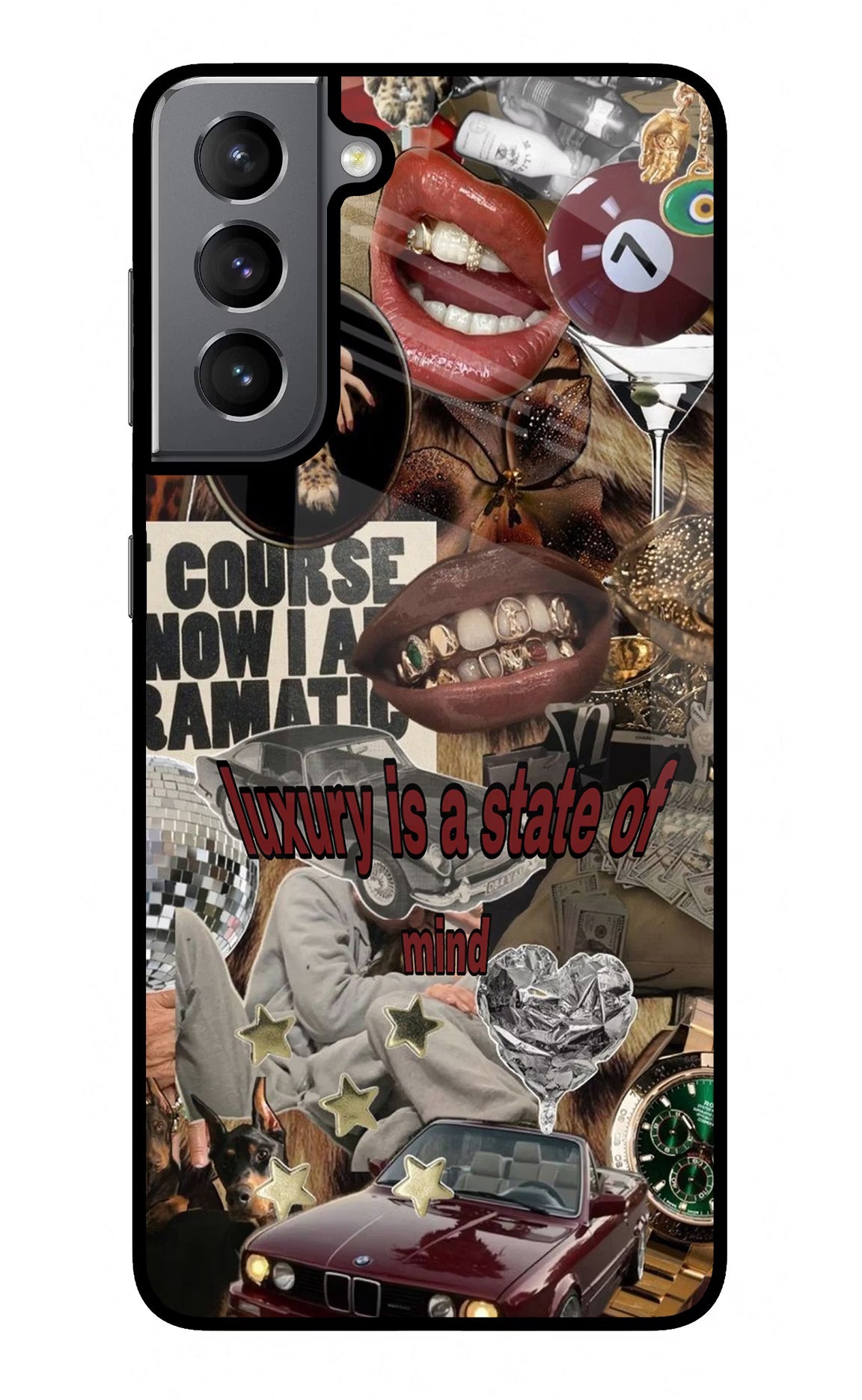 Luxury Samsung S21 Glass Case Back Cover by Casekaro