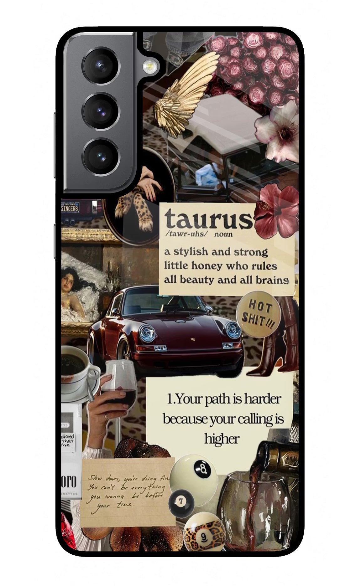 Taurus Zodiac Samsung S21 Glass Case Back Cover by Casekaro