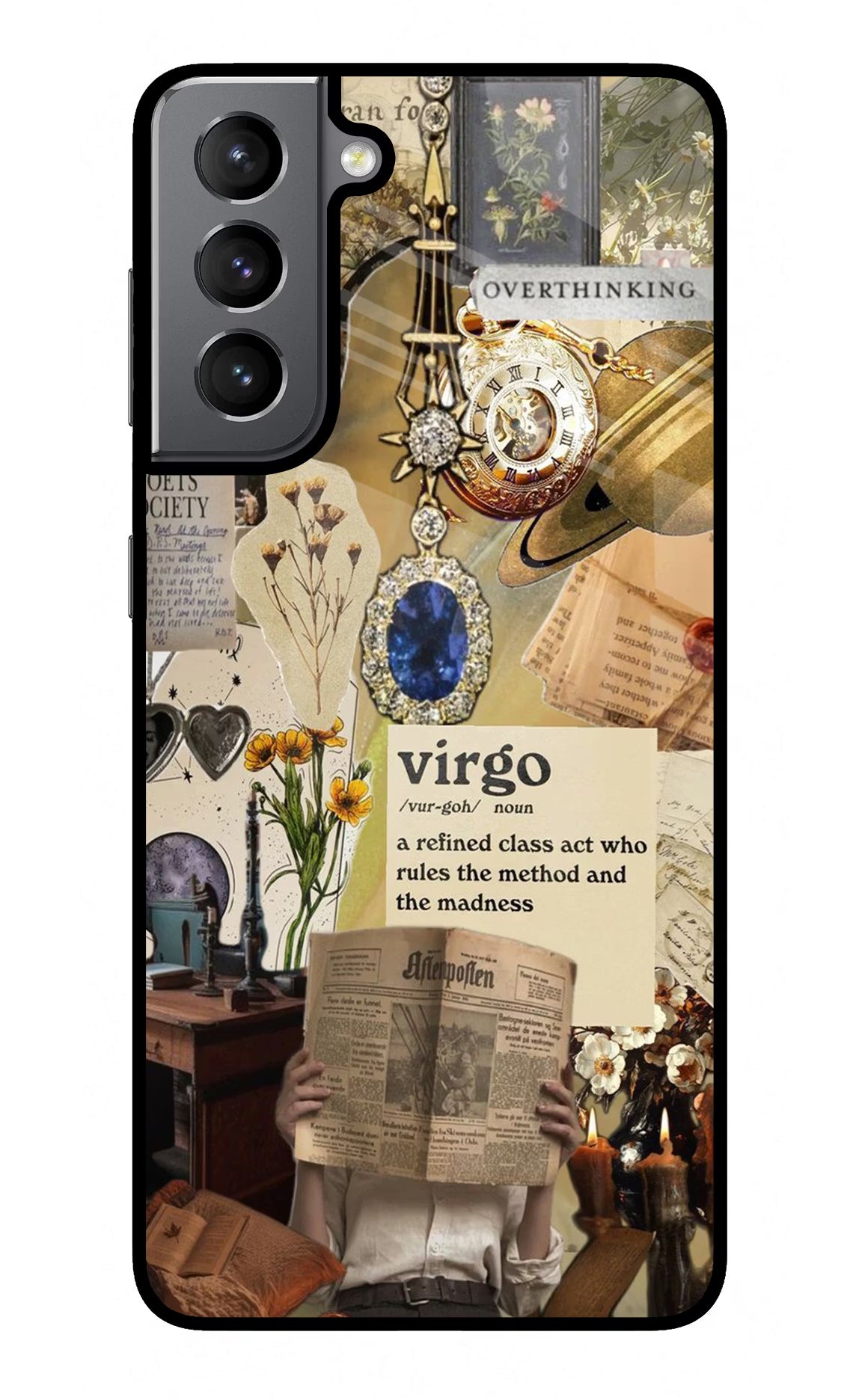Virgo Zodiac Samsung S21 Glass Case Back Cover by Casekaro