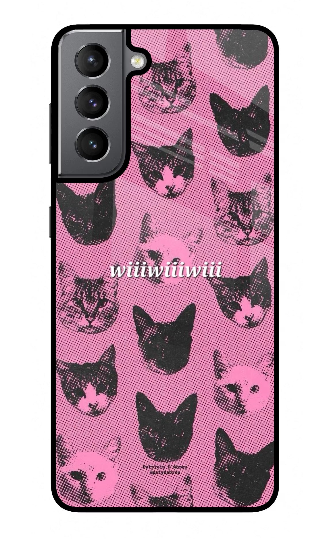 Pink Cats Samsung S21 Glass Case