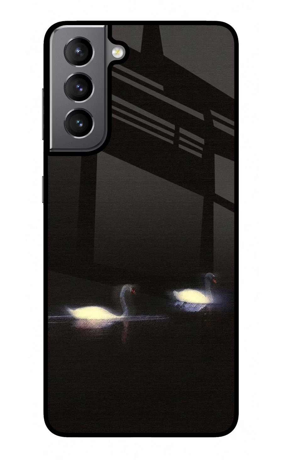 Silent Swans Samsung S21 Back Cover, Glass case