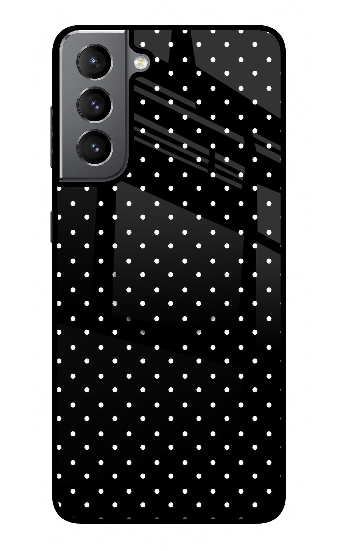 White Dots Samsung S21 Glass Case